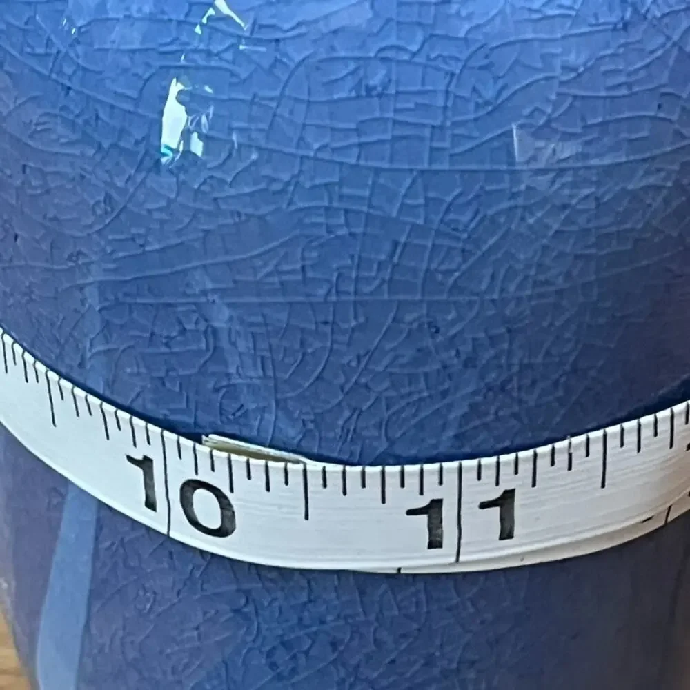 Crate & Barrel Blue Perry Vase Small 6.5” Jug Minimalist Decor